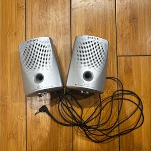 Sony Silver Portable Speakers
